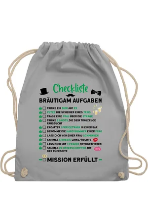 Shirtracer Turnbeutel Checkliste Bräutigam Aufgaben JGA, JGA Männer - Verkäufer: