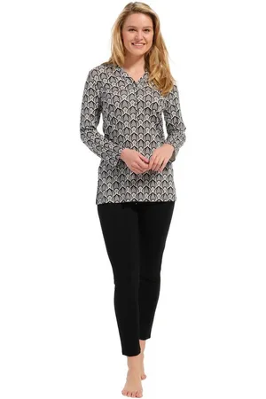Pastunette Schlafanzug Damen Pyjama lang (2 tlg) mit einer Leggins - Verkäufer: HELLER-SHOES