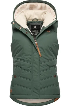 Ragwear Steppweste Hesty Wasserdichte Outdoor-Weste mit abnehmbarer Kapuze