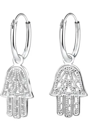 ALEXANDER YORK Paar Creolen Charm-Anhänger HAMSA, 2-tlg., 925 Sterling Silber - Verkäufer: