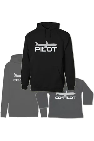 G-graphics Kapuzenpullover Pilot & Co-Pilot (Familienset, Einzelteile zum selbst zusammenstellen) Kinder & Erwachsenen-Hoodie & Baby Sweater - Verkäufer: