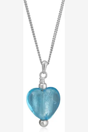 Nenalina Kette mit Anhänger Muranoglas Herz Liebe 925 Silber, Herz - Verkäufer: JULIE & GRACE GmbH