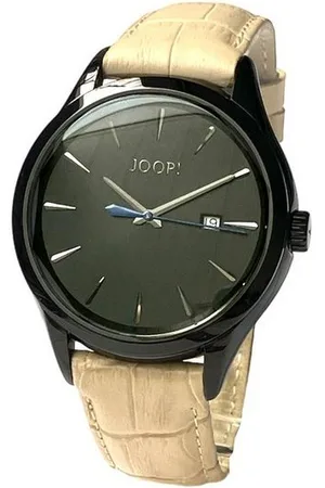 JOOP! Quarzuhr JP100701F05, flaches und leichtes Gehäuse, IP-beschichtet, Lederarmband, Datum - Verkäufer: Gigandet