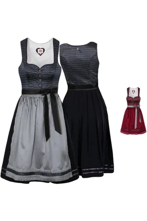 SPIETH & WENSKY Dirndl Wiga-Dirndl 2-teiliges Midi-Dirndl Kleid Dirndl Trachtenkleid - Verkäufer: German Wear