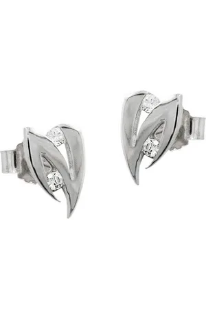 GALLAY Paar Ohrstecker Ohrstecker Ohrring 8x5mm Zirkonia 14Kt Weißgold (1-tlg) - Verkäufer: Cats Collection