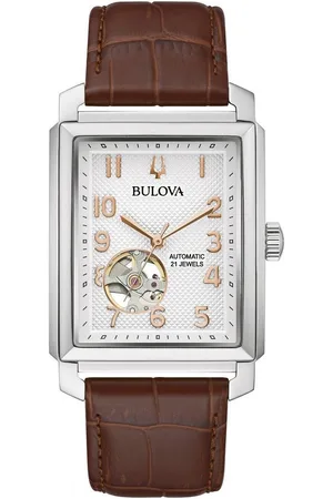 BULOVA Automatikuhr Sutton 96A268, Armbanduhr, Herrenuhr, Damenuhr, Lederarmband