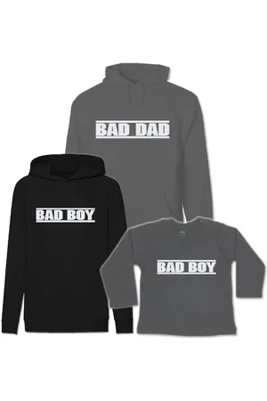 G-graphics Kapuzenpullover Bad Dad & Bad Boy (Familienset, Einzelteile zum selbst zusammenstellen) Kinder & Erwachsenen-Hoodie & Baby Sweater - Verkäufer: