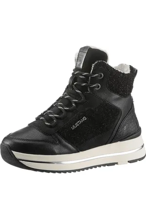 Mustang Winterboots mit Besatz in Kroko-Optik
