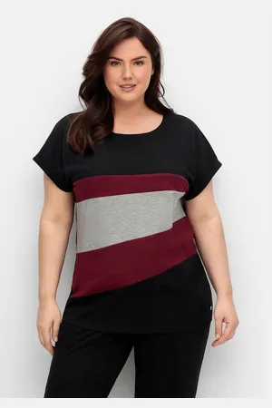 Sheego T-Shirt Große Größen in Colourblocking-Optik