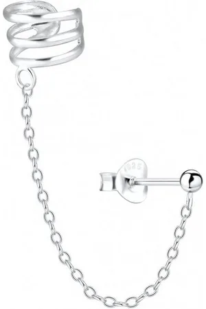 ALEXANDER YORK Ohrklemme Ohrstecker BALL mit EAR CUFF Triple line, 925 Sterling Silber - Verkäufer: