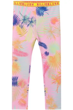 Billieblush Leggings Leggings rosa mit bunten allover Palmen - Verkäufer: coolkids-store
