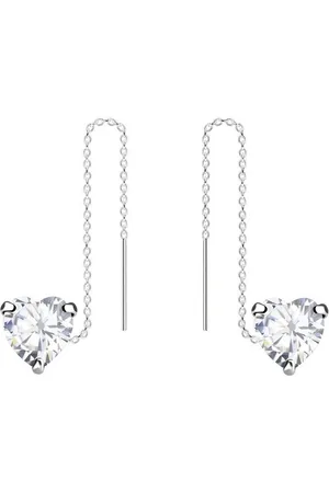 ALEXANDER YORK Paar Ohrhänger Kette mit HERZ ZIRKONIA weiß, 2-tlg., 925 Sterling Silber - Verkäufer: