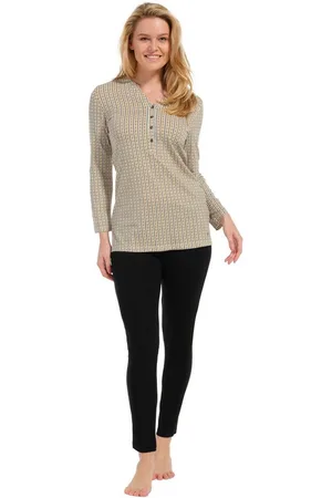 Pastunette Schlafanzug Damen Schlafanzug mit Leggins (2 tlg) Modisches Design - Verkäufer: HELLER-SHOES