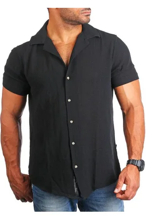 Carisma Kurzarmhemd Herren Sommer Hemd trendig luftig grob gewebt retro Look 9180 Regular Kurzarm Kentkragen Uni - Verkäufer: fresh-style