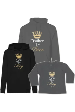 G-graphics Kapuzenpullover Father of a Prince & Son of a King (Familienset, Einzelteile zum selbst zusammenstellen) Kinder & Erwachsenen-Hoodie & Baby Sweater - Verkäufer: