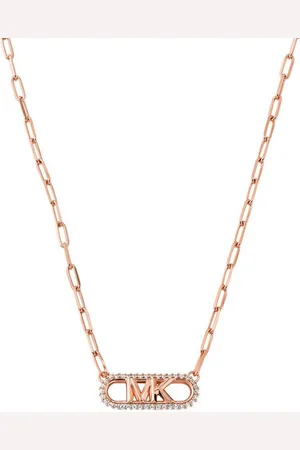 Michael Kors Kette mit Anhänger PREMIUM, EMPIRE, OVAL, MKC1655CZ, mit Zirkonia (synth)
