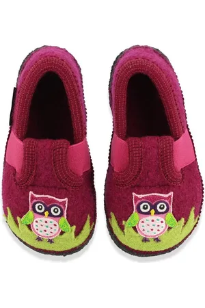 Beck Hüttenschuh Eule Hüttenschuhe (aus Österreich, mit rutschfester Laufsohle) zum Schlupfen, Gummieinsätze seitlich, 100% atmungsaktive Schurwolle - Verkäufer: