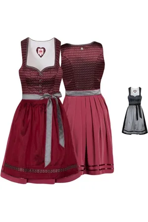 SPIETH & WENSKY Dirndl Wiga-Dirndl 2-teiliges Midi-Dirndl Kleid Dirndl Trachtenkleid - Verkäufer: German Wear