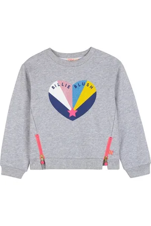 Billieblush Sweatshirt Sweatshirt grau mit buntem Herz - Verkäufer: coolkids-store