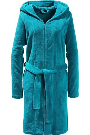 Erwin Müller Bademantel Velours Unisex-Bademantel "Balingen" mit Kapuze, Kurzform, Velours-Frottier, mit Kapuze, V03, Velours Uni - Verkäufer: