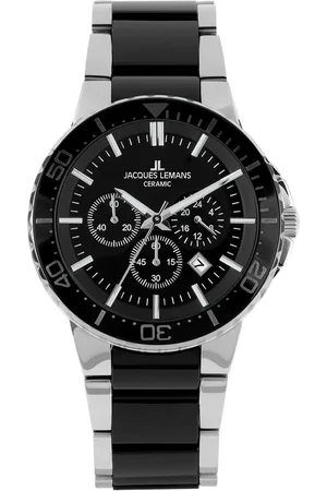 Jacques Lemans Chronograph 1-2166A, Quarzuhr, Armbanduhr, Herrenuhr, Edelstahlarmband, bis 10 bar wasserd.