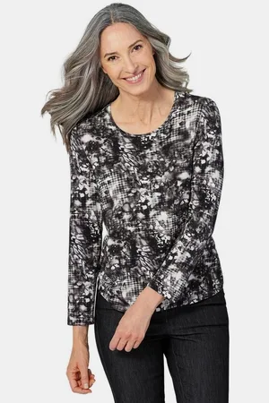 GOLDNER Print-Shirt Kurzgröße: Langarmshirt mit Druck - Verkäufer: