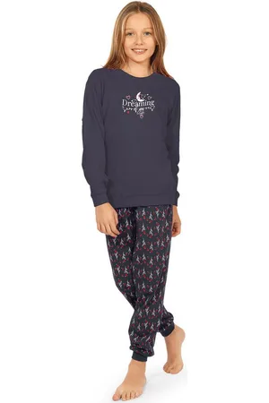Comtessa Schlafanzug Comte Kids (Set, 2 tlg., Set) Mädchen Schlafanzug Pyjama Langarm Baumwolle Bündchen Druck - Verkäufer: chic4home