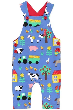 Toby Tiger Latzhose Latzhose mit Bauernhof Print - Verkäufer: GmbH