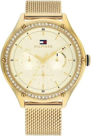 Tommy Hilfiger Multifunktionsuhr CLASSIC 1782655, Quarzuhr, Armbanduhr, Damenuhr, Datum, Edelstahlarmband