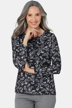 GOLDNER Print-Shirt Langarmshirt mit Metallic-Druck - Verkäufer: