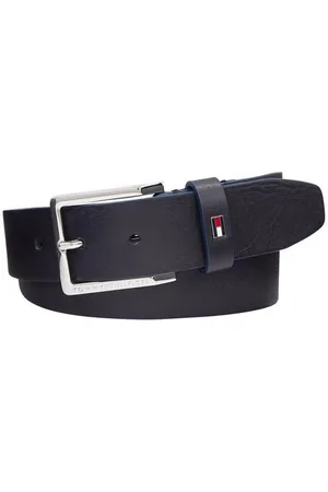 Tommy Hilfiger Ledergürtel Oliver mit Kontrast-Schnalle und Logoschlaufe