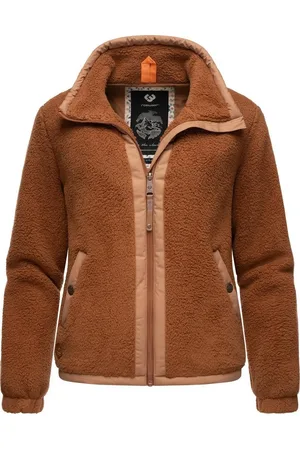 Ragwear Sweatjacke Nordicka Sportliche Kapuzenjacke mit Kunstleder-Elementen