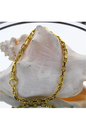 HOPLO Goldarmband Ankerkette diamantiert Länge 21cm - Breite 3,8mm - 585-14 Karat Gold - Verkäufer: Holzenplotz