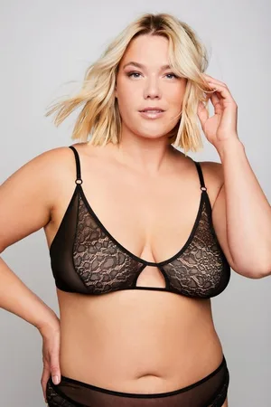 Ulla Popken Bustier Bralette Leo Spitze und Mesh - Verkäufer: Popken Fashion Group