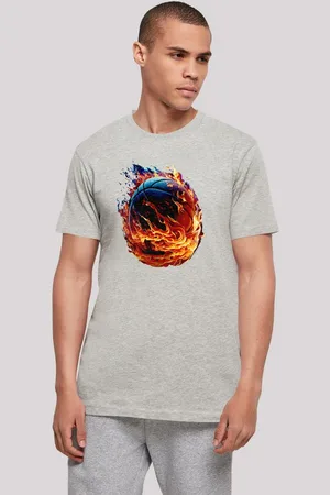 F4NT4STIC T-Shirt Basketball On Fire Sport UNISEX Print