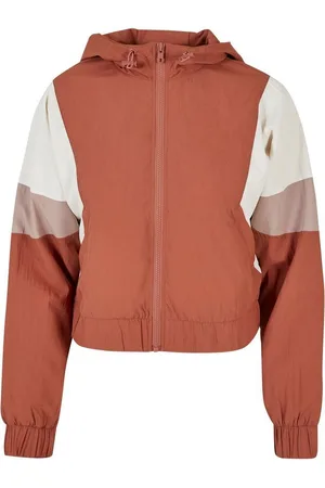 Urban classics Allwetterjacke Damen Ladies Short 3-Tone Crinkle Jacket (1-St)