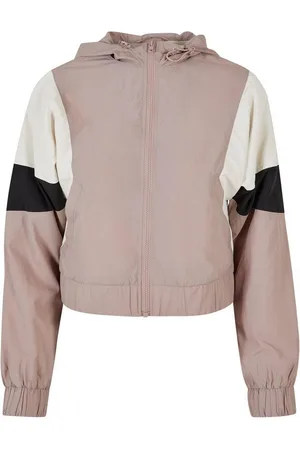 Urban classics Allwetterjacke Damen Ladies Short 3-Tone Crinkle Jacket (1-St)
