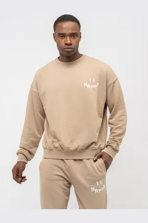 Tom Barron Freizeitanzug Mens Oversize Happy Print Sport Sweatshirt, mit sportivem Design - Verkäufer: heyconnect