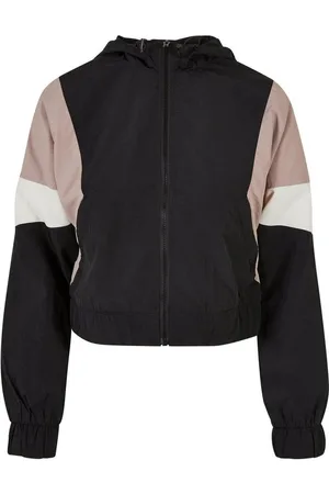 Urban classics Allwetterjacke Damen Ladies Short 3-Tone Crinkle Jacket (1-St)