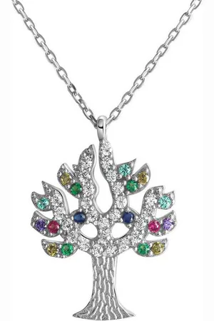 vivance collection Kette mit Anhänger 925-Sterling Silber rhodiniert Zirkonia