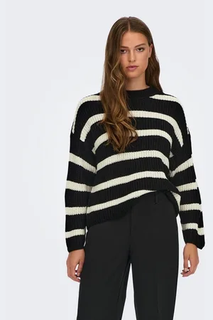 JACQUELINE DE YONG Strickpullover Gestreifter Strick Pullover Rundhals JDYJUSTY JDYJUSTY L/S STRIPE PULLOVER KNT NOOS - Verkäufer: ARIZONAS