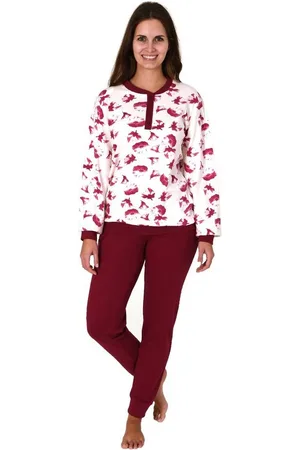 Normann Pyjama Damen Interlock Pyjama lang mit Bündchen - auch in Übergrößen - Verkäufer: Fairway