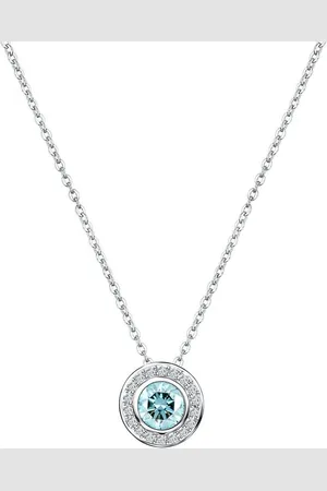 vivance collection Kette mit Anhänger 925/- Sterling Silber rhodiniert Blautopas und Weißtopas