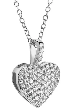 vivance collection Kette mit Anhänger 925-Sterling Silber rhodiniert Zirkonia