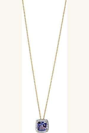 vivance collection Kette mit Anhänger 585/- Gelbgold bicolor mit Tansanit und Brillanten