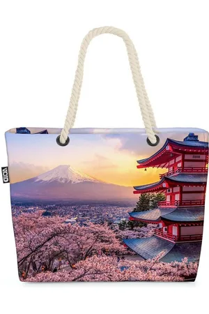 Void Strandtasche (1-tlg), Fujiyoshida Japan Pagode japan blühen tokyo pagode japanisch herbst a - Verkäufer: style3