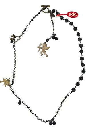 ESPRIT Collier ECNL-10006.A.60, altgold-optik, Kunststoffsteine in schwarz integriert - Verkäufer: Gigandet