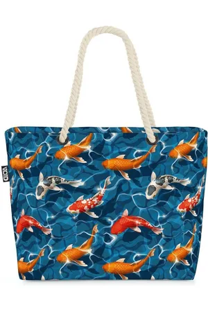 Void Strandtasche (1-tlg), Koi Karpfen Fische Teich Fluß karpfen kunst fisch asiatisch orientali - Verkäufer: style3