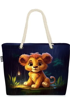 Void Strandtasche (1-tlg), Baby Löwe Kinder Comic Dschungel Kind Safari tiger katze plüschtier g - Verkäufer: style3