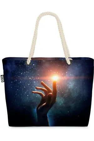 Void Strandtasche (1-tlg), Stern Weltall Hand Himmel Sterne Himmelskörper Astrologie astro galax - Verkäufer: style3